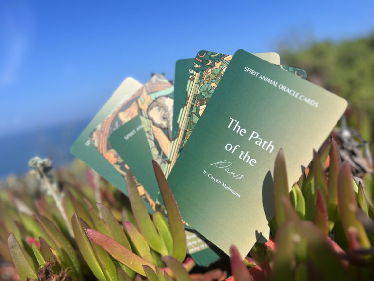 The Path of the Paws oracle card deck with hand-illustrated power animals
