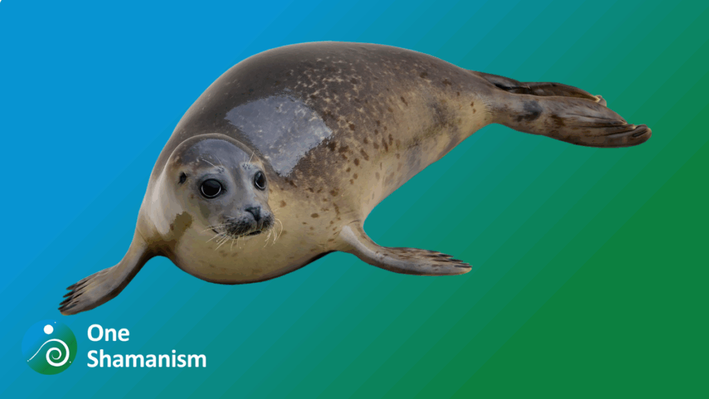 A curious seal peeking out of the water, representing intuition.