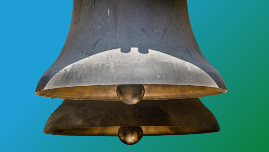 A bronze ceremonial bell, symbolizing Korean shamanic ritual